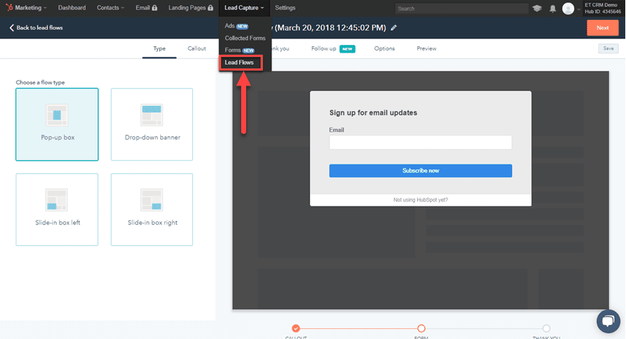 hubspot lead flow