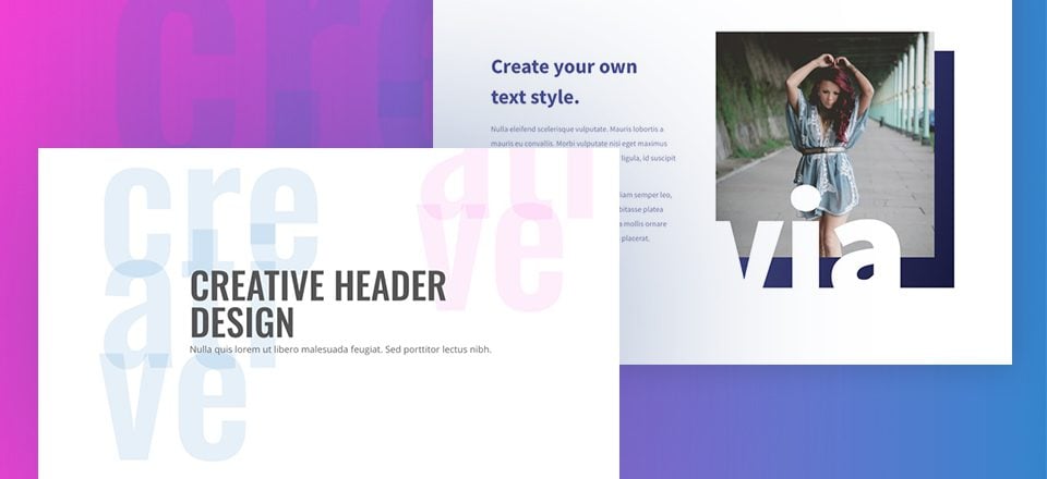 How to Use Text as an Abstract Design Element in Divi