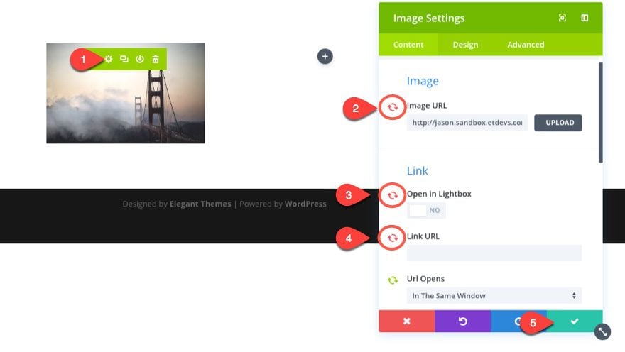 grid layout global image settings