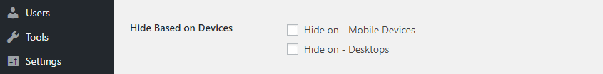 Hiding your chat bot on mobile.