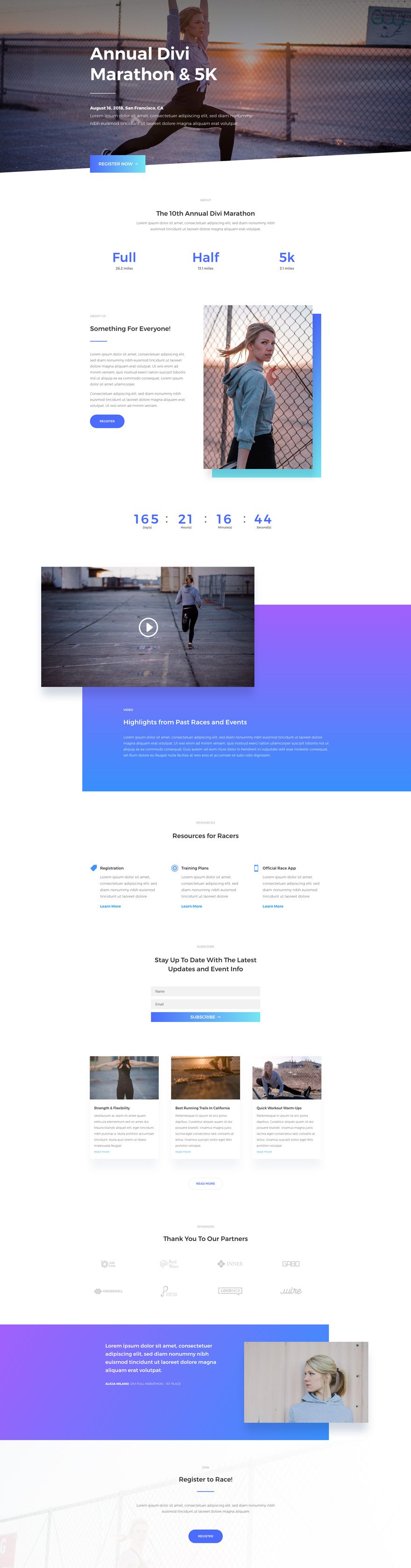 landing page