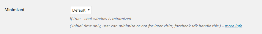 Configuring your chat bot's minimization settings.