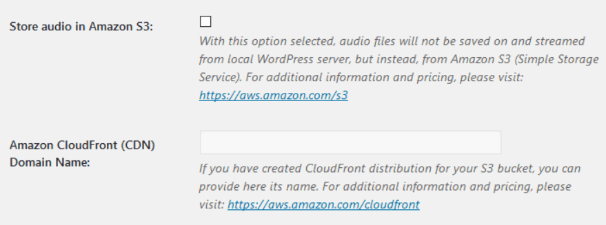 Configuring where the Amazon Polly plugin stores its audio output.