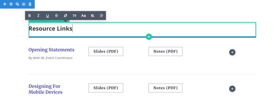 resource links text