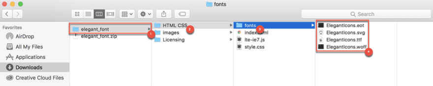 elegant icon font download
