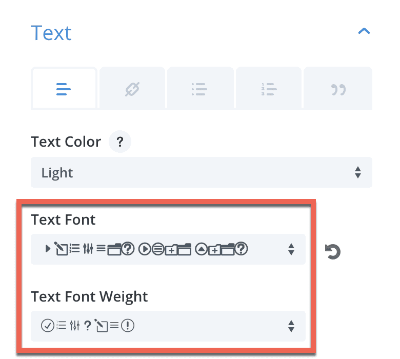 elegant icon font