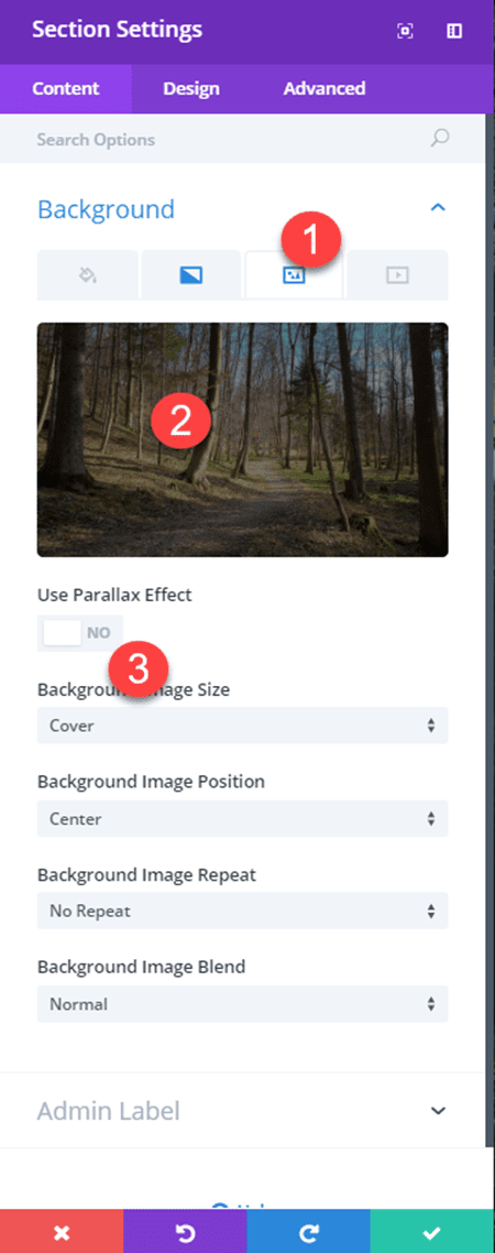 Divi builder opacity and negative margins