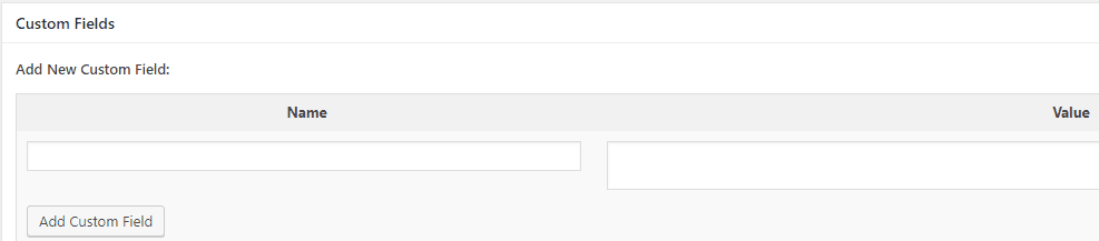 Adding a new WordPress custom field.