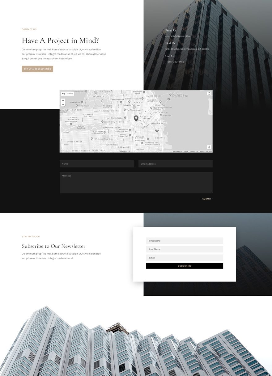 Get a FREE Architecture Firm Layout Pack for Divi