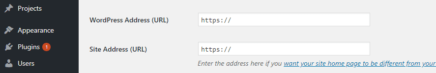 Changing your WordPress site's URL.