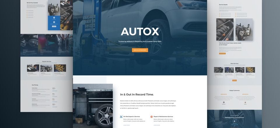 Get a FREE & Professional Divi Auto Repair Layout Pack