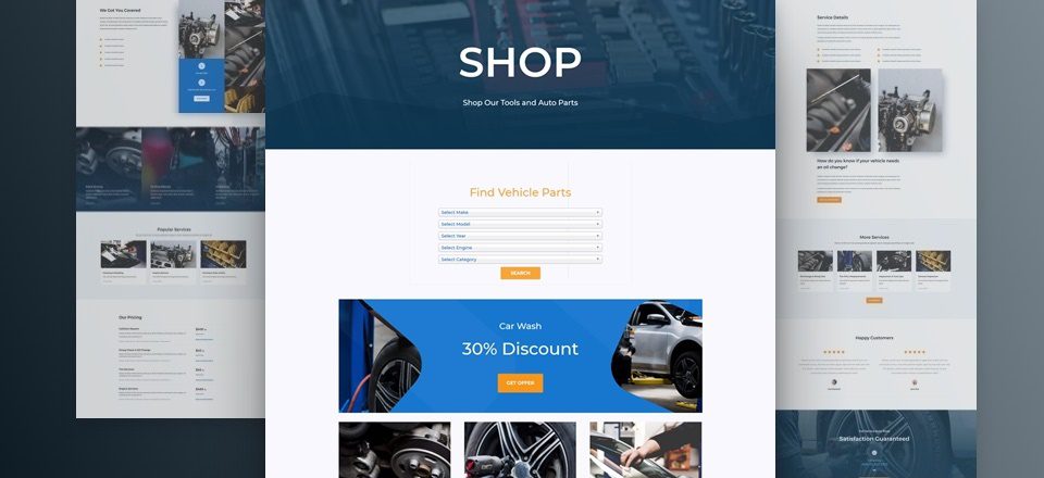 How to Add Vehicle Parts Search to Divi’s Auto Repair Layout Pack Shop Page