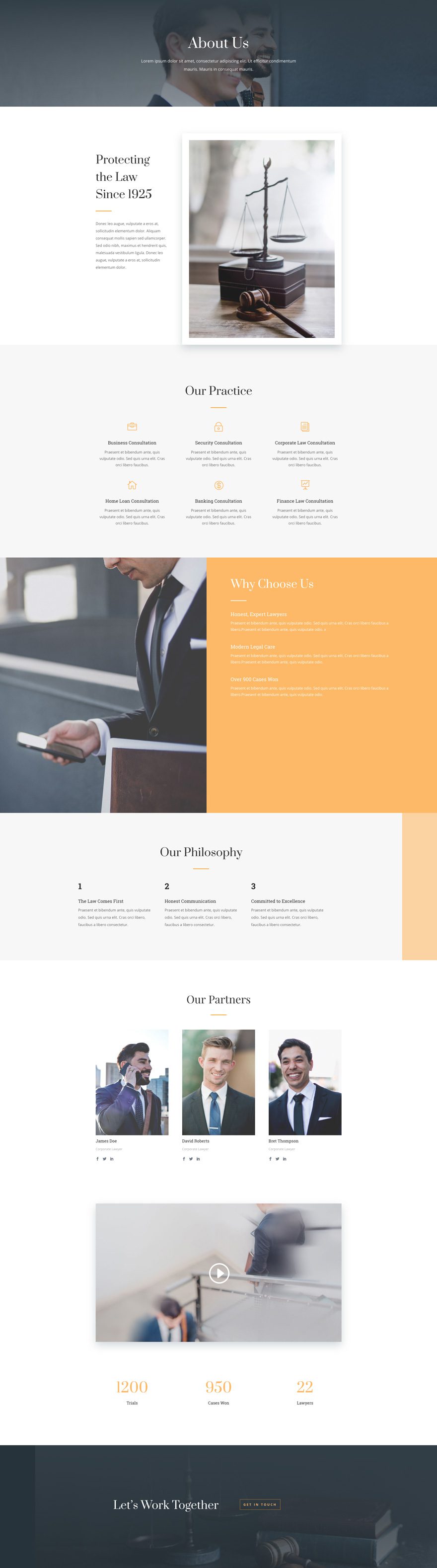 law firm layout about page