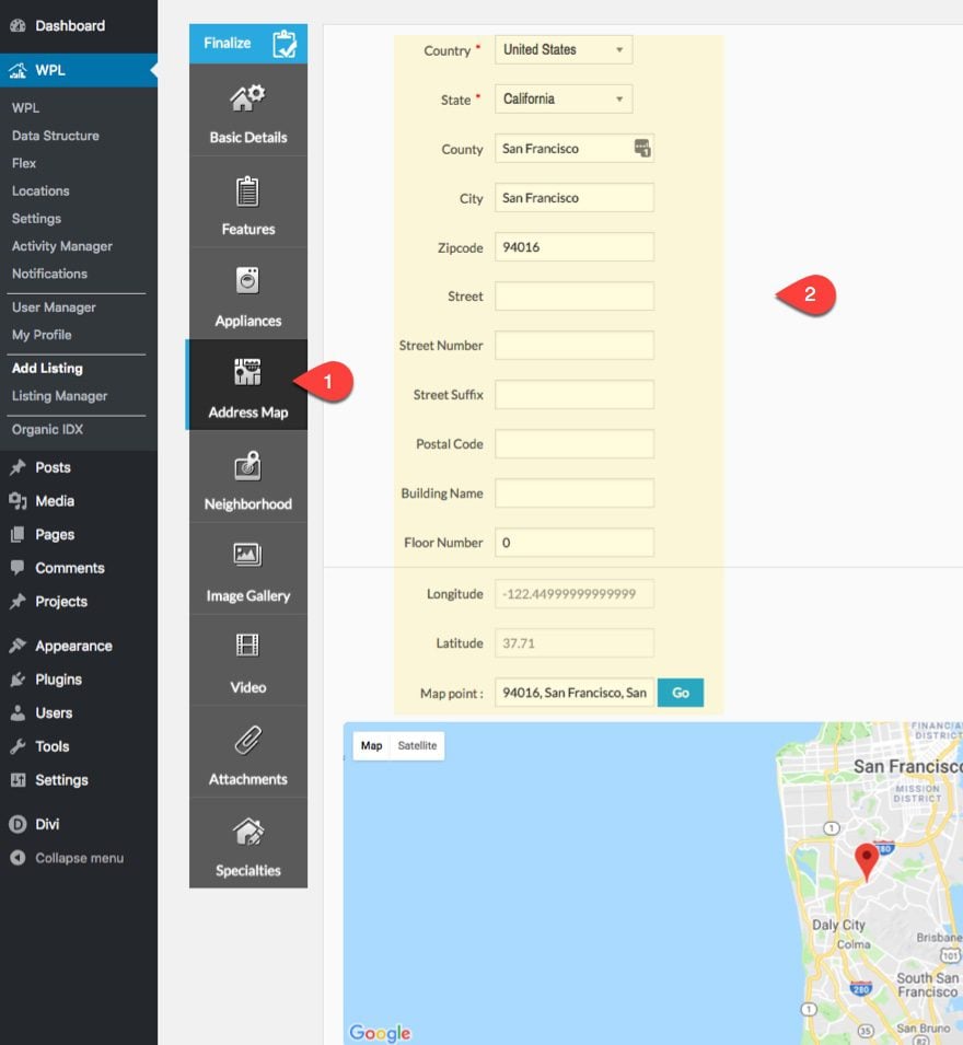 real estate use case location options