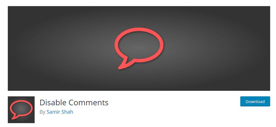 Disable WordPress Comments