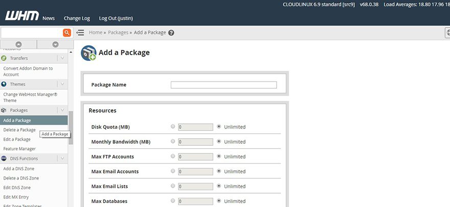 Adding Hosting Package