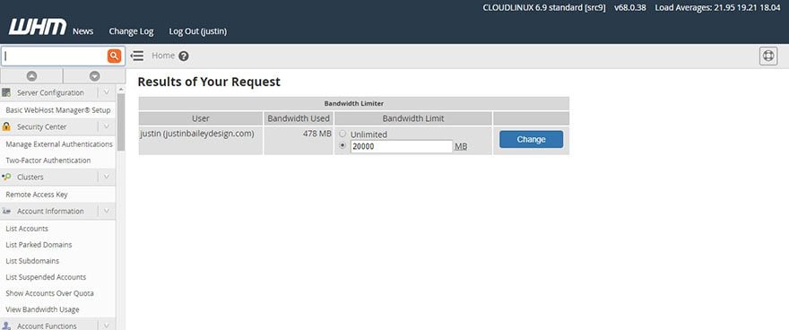 Adjust Bandwidth Usage