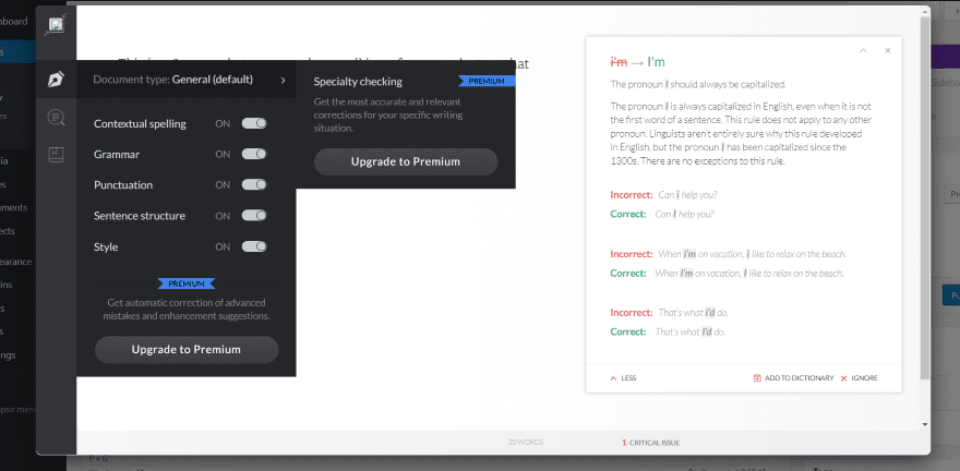 Grammarly Document Editor 2