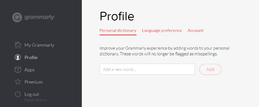 Personalizing Your Grammarly Dictionary