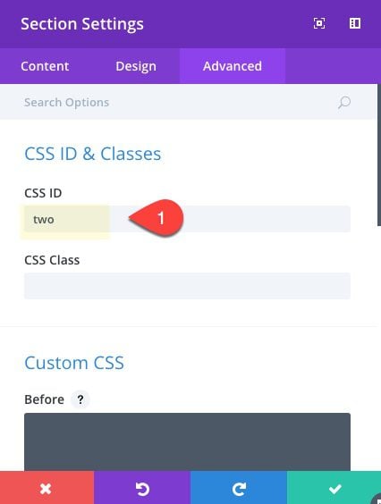 scroll button add css id