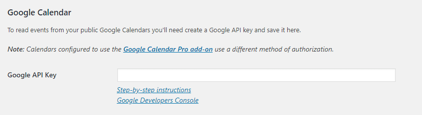 Using your Google API key.