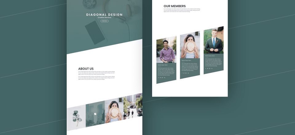 How to Design a Unique Diagonal Layout with Divi