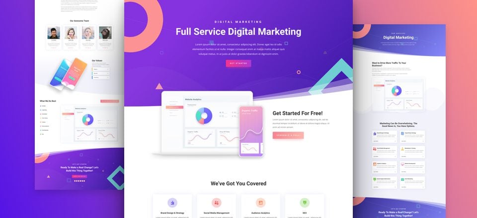 Get a FREE & Professional Digital Marketing Layout Pack for Divi