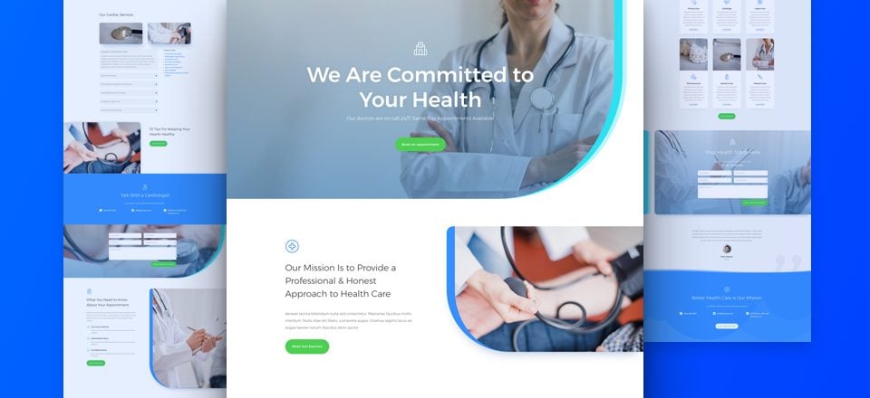 Get a Free & Clean Doctor’s Office Layout Pack for Divi