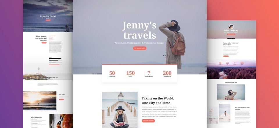 Get a FREE & Adventurous Travel Blog Layout Pack for Divi