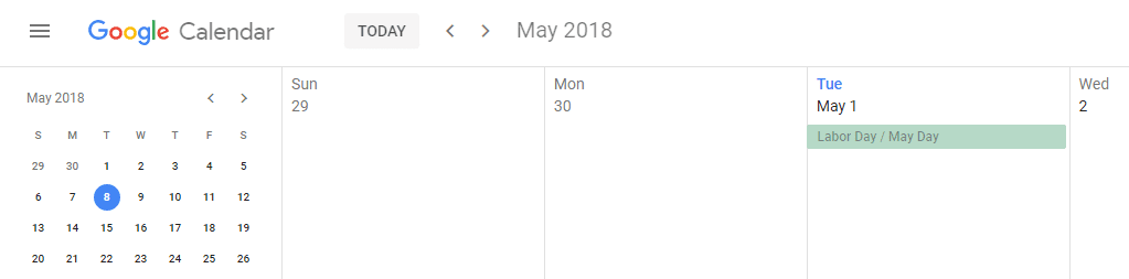 A Google Calendar.