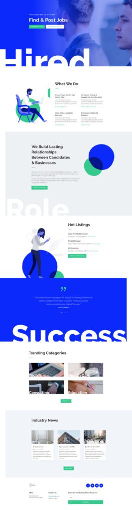 Get a FREE & Astonishing Job Recruiter Layout Pack for Divi