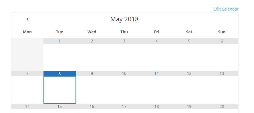 The Simple Calendar plugin's light theme.