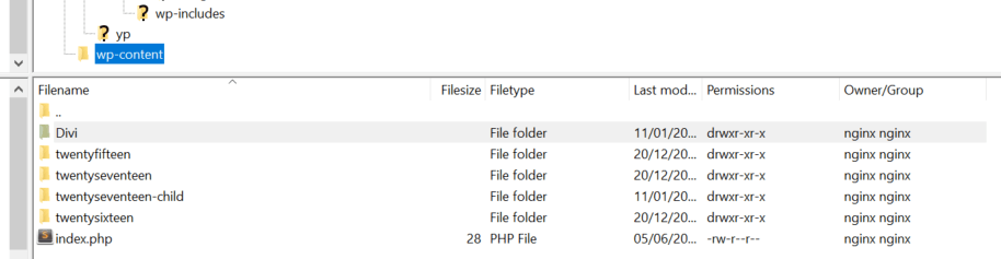 Moving your theme's folder.