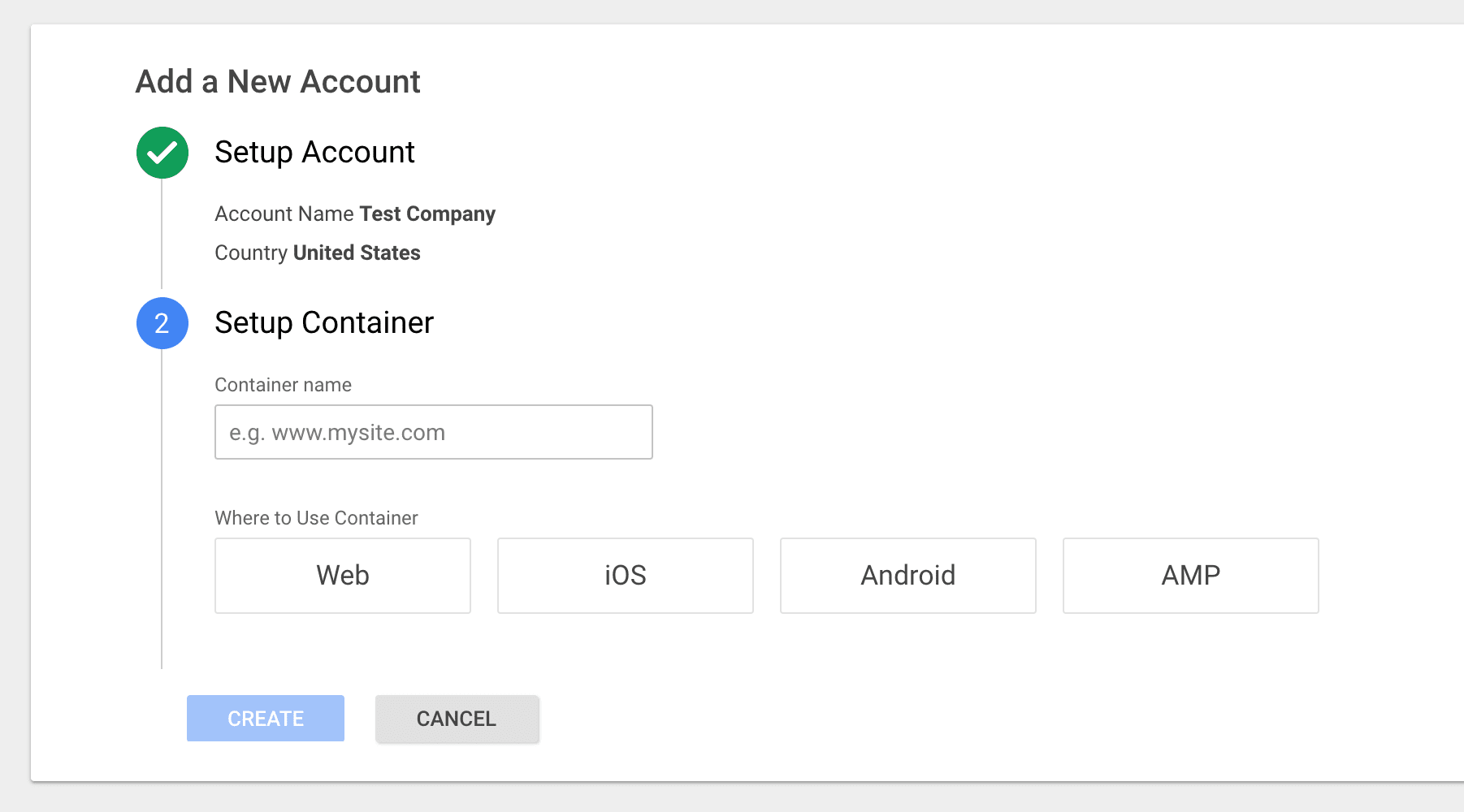 Creating your first container.