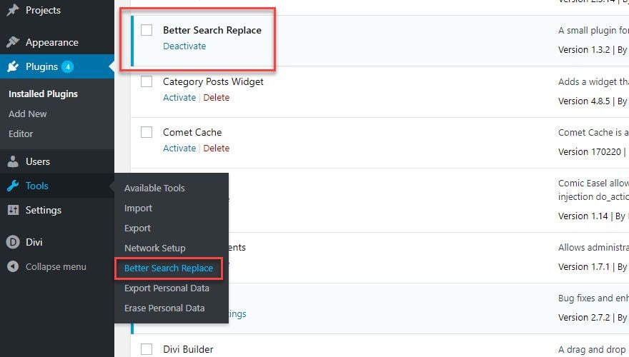 Better Search and Replace Plugin for WordPress Database