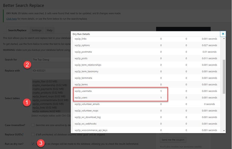 Better Search and Replace Plugin for WordPress Database