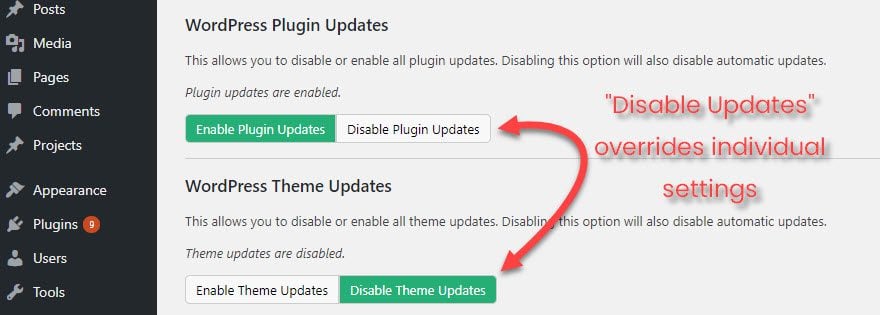 Manage WordPress Updates