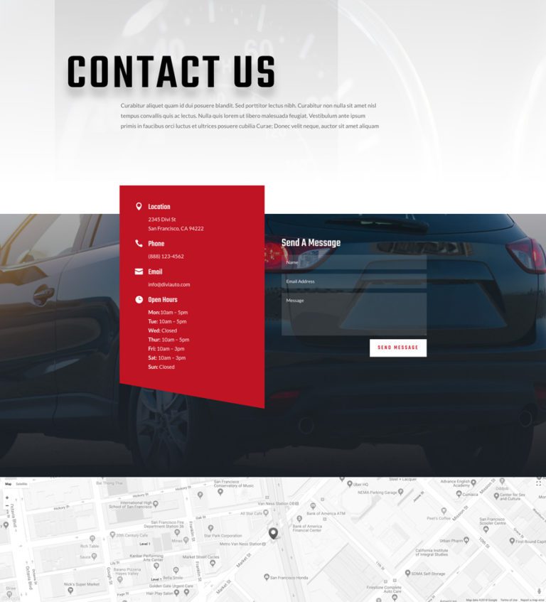 Get a FREE Car Dealer Layout Pack for Divi