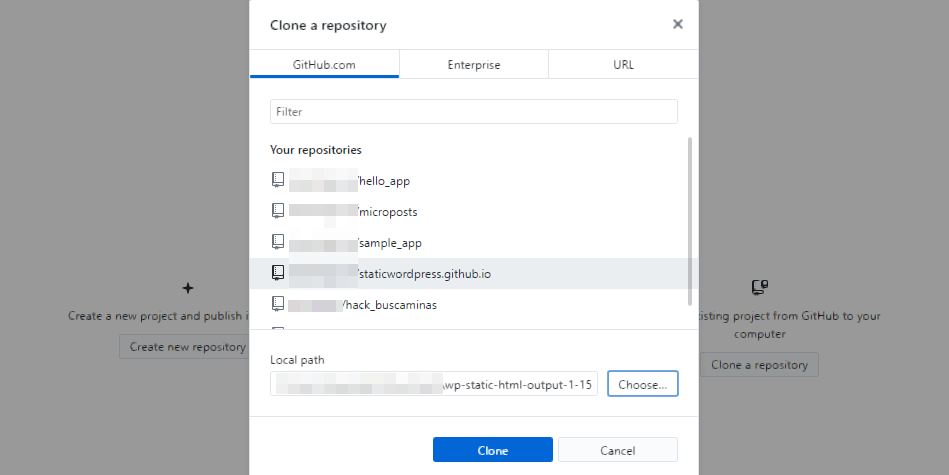 Configuring your repository's local folder.