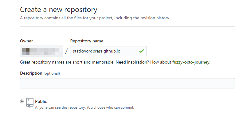 Creating a new repository.