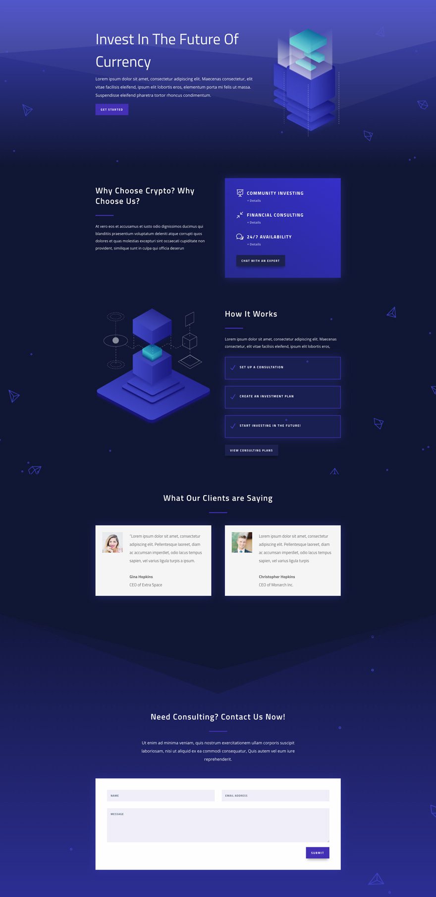 cryptocurrency layout