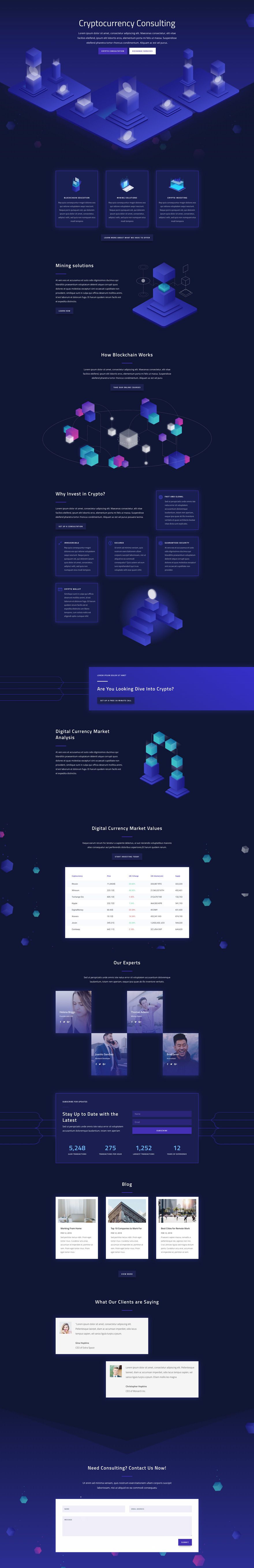 cryptocurrency layout