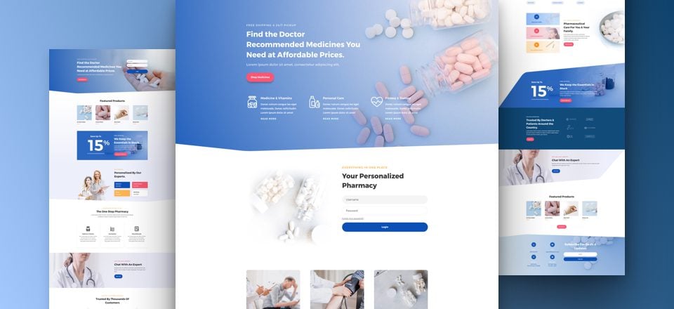 Get a FREE Pharmacy Layout Pack for Divi