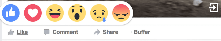 Facebook's reaction system in action.