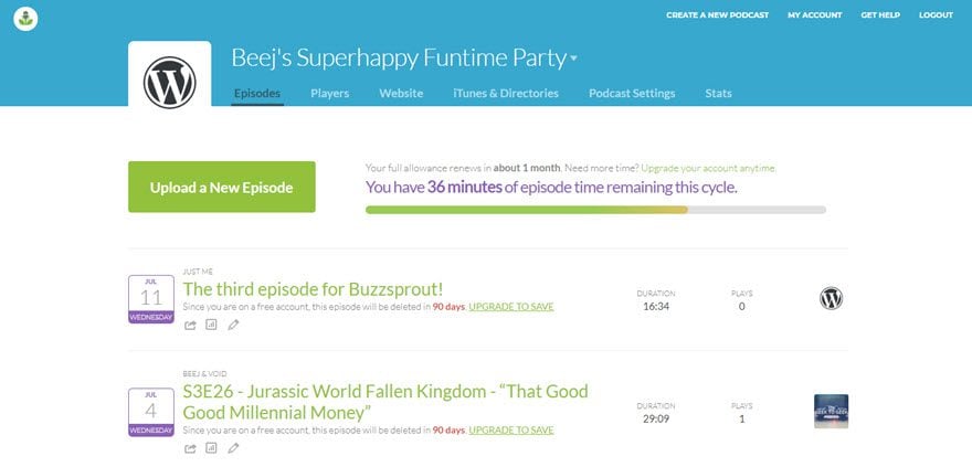 Buzzsprout Podcasting with WordPress