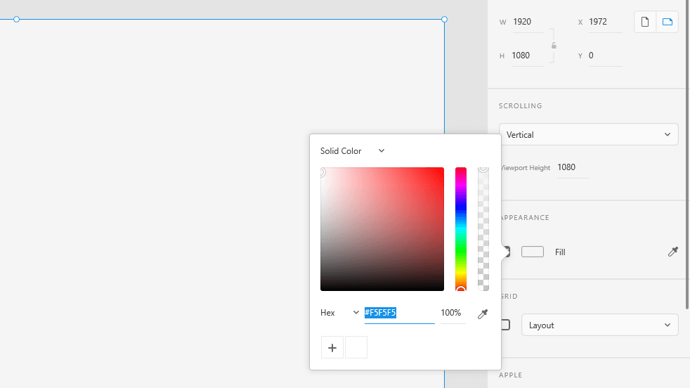 Setting a color for your background.