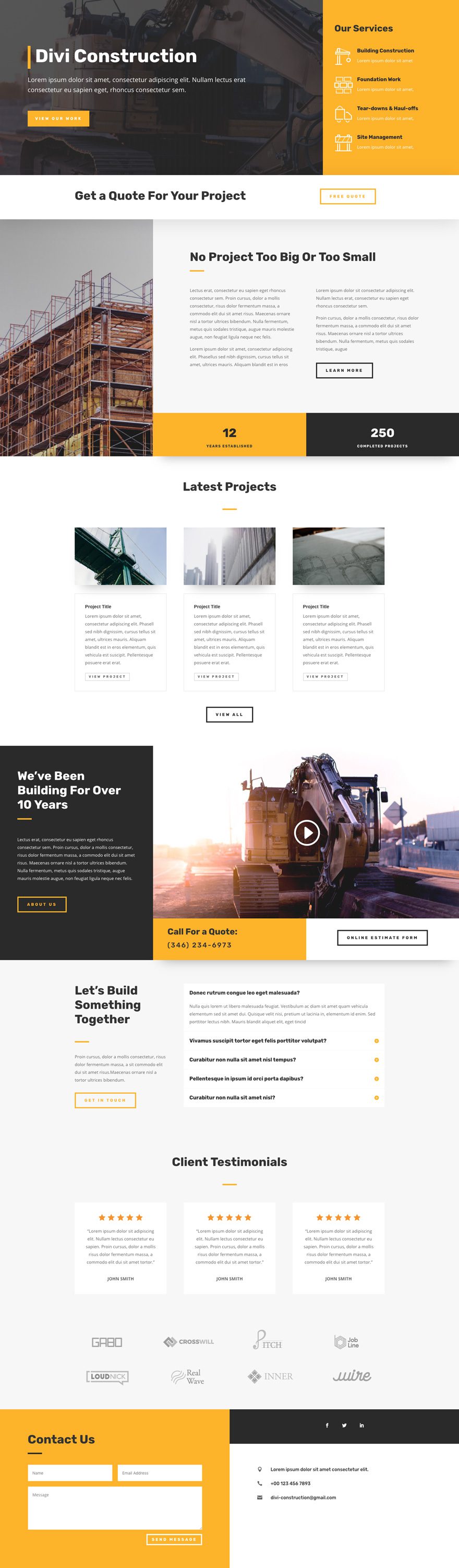 Construction Company Layout pack