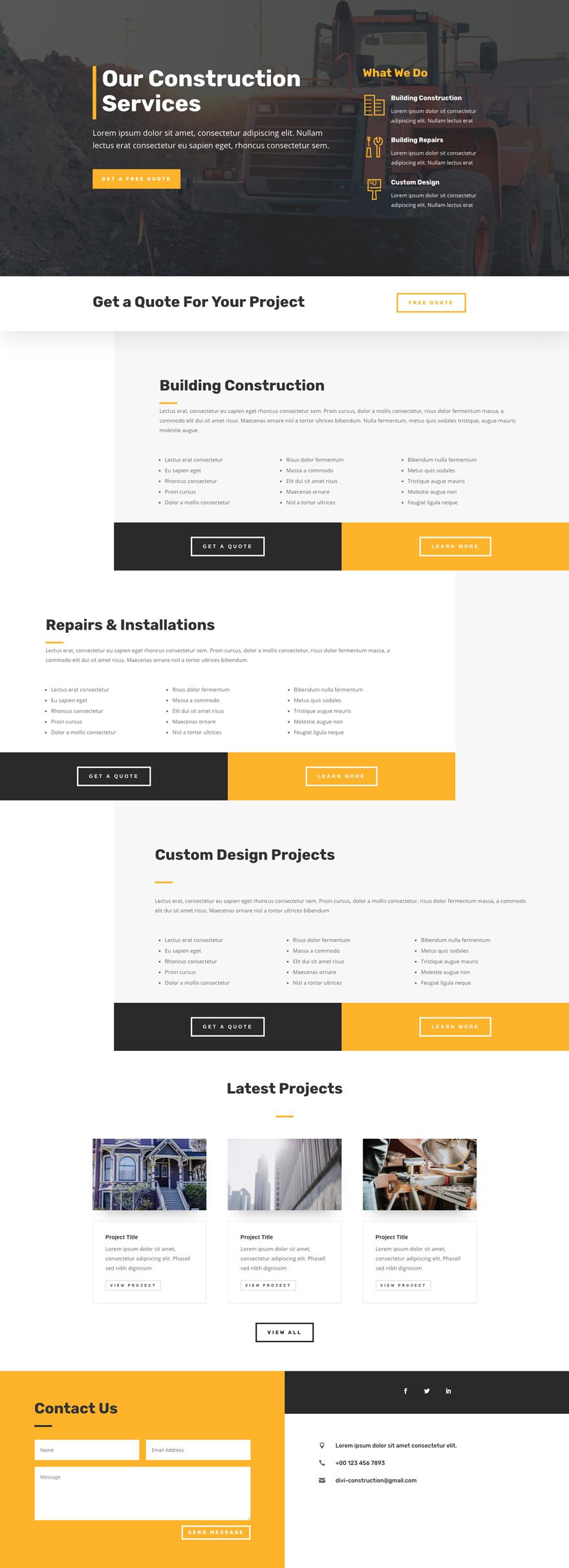 Construction Company Layout pack