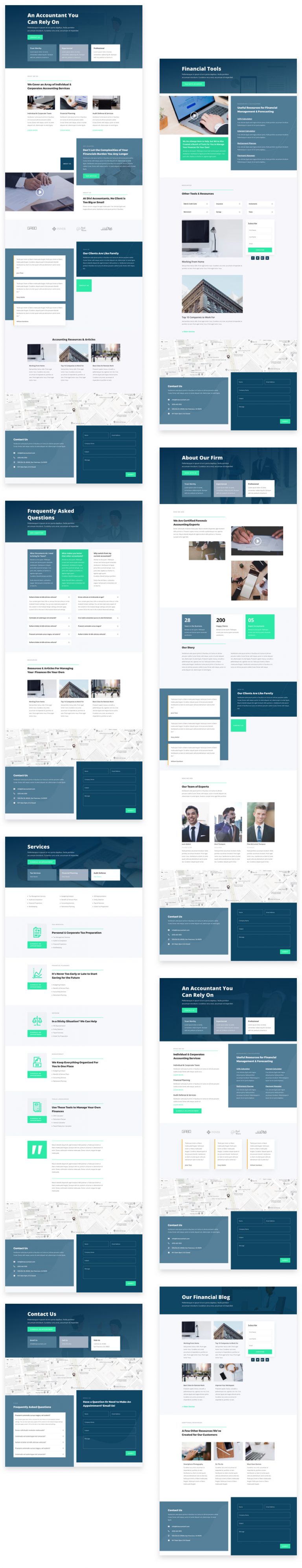 Get a FREE Accountant Layout Pack for Divi
