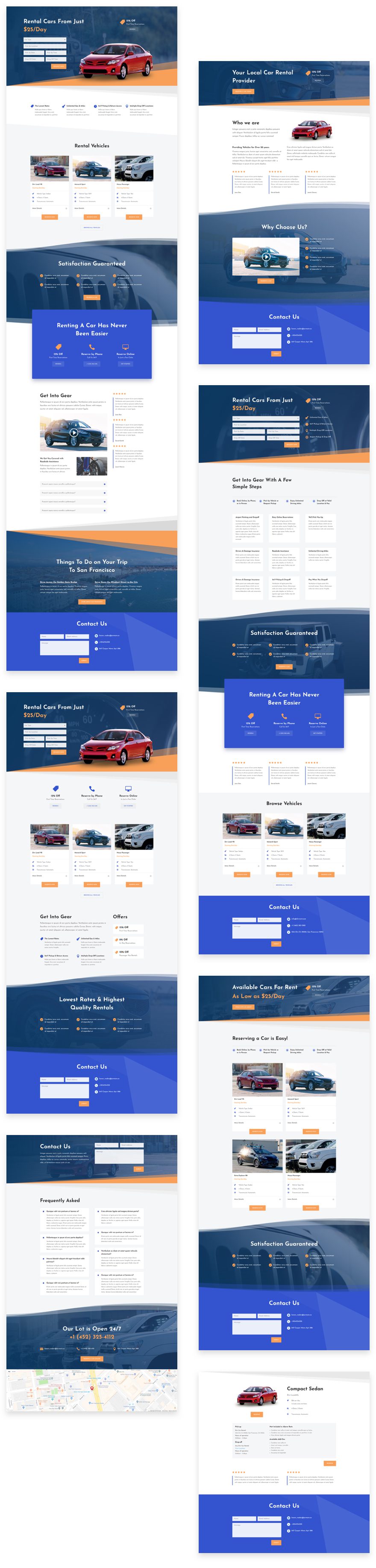 car rental layout